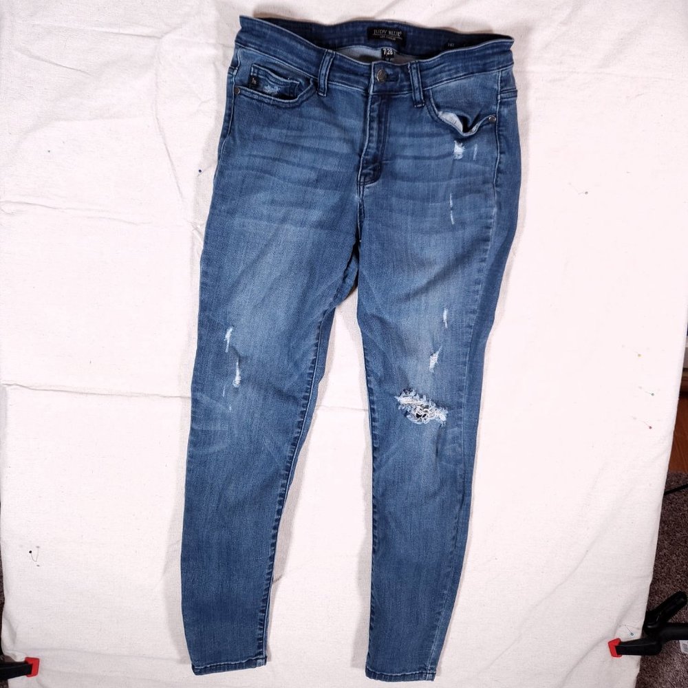 Judy Blue Blue Jeans Womens Size 7/28 Distressed Stretchy Casual Denim Pants
